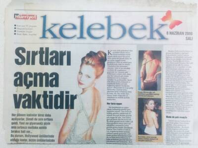 Hürriyet Gazetesi Kelebek Eki 6 Haziran 2000 - Sırtları Açma Vaktidir GZ40451 - 1