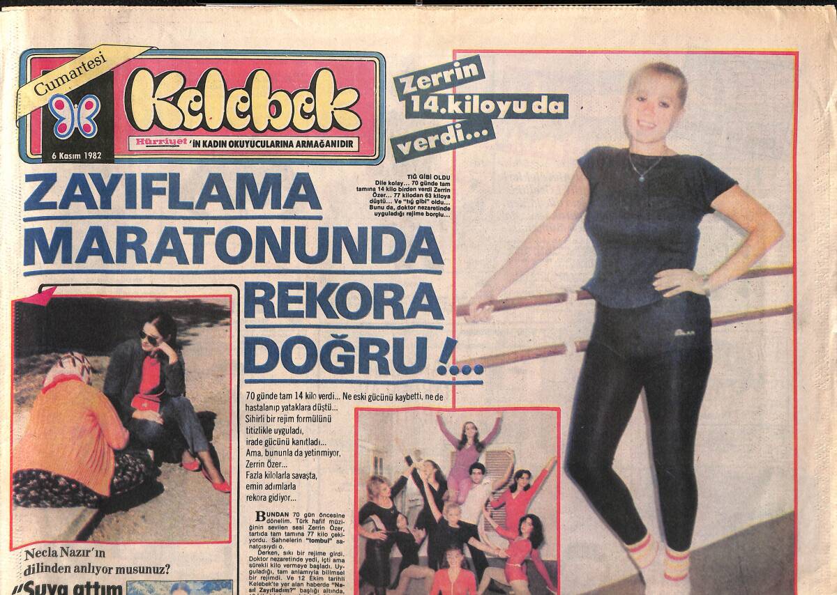 Hürriyet Gazetesi Kelebek Eki 6 Kasım 1982 - Televizyonda Emel Sayın Gecesi... GZ147576 - 1