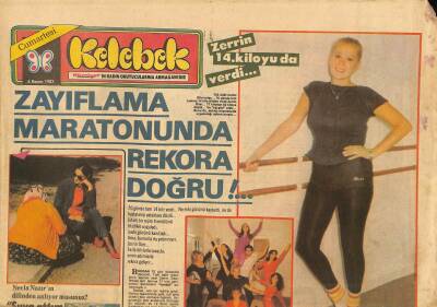 Hürriyet Gazetesi Kelebek Eki 6 Kasım 1982 - Zerin Özer 14. Kiloyuda Verdi GZ114840 - 1