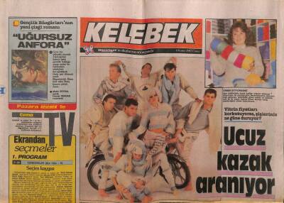 Hürriyet Gazetesi Kelebek Eki 6 Kasım 1987 - Abdullah Şahin Kadın Kılığında GZ63628 - 1