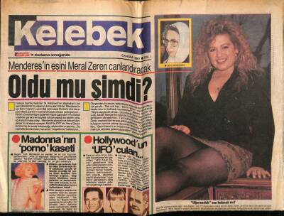 Hürriyet Gazetesi Kelebek Eki 6 Kasım 1990 - Madonnanın Porno Kaseti GZ75701 - 1
