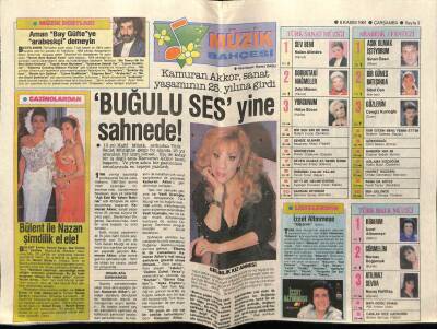 Hürriyet Gazetesi Kelebek Eki 6 Kasım 1991 - Kamuran Akkor Yine Sahnede GZ78316 - 1