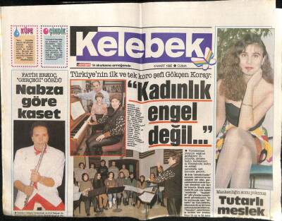 Hürriyet Gazetesi Kelebek Eki 6 Mart 1992 - Fatih Erkoç Gerçeği Gördü GZ63906 - 2
