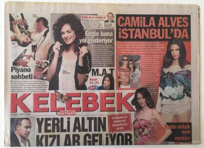 Hürriyet Gazetesi Kelebek Eki 6 Mart 2009 - Yerli Altın Kızlar Geliyor Fatma Girik , Hülya Koçyiğit, Filiz Akın , Emel Sayın GZ26920 - 1