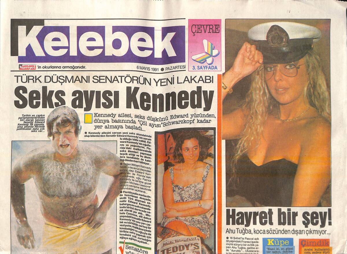Hürriyet Gazetesi Kelebek Eki 6 Mayıs 1991 - Ahu Tuğba Koca Sözünden Dışarı Çıkmıyor! - Mehmet Ali Birand'la Dünya Turu! GZ138074 - 1