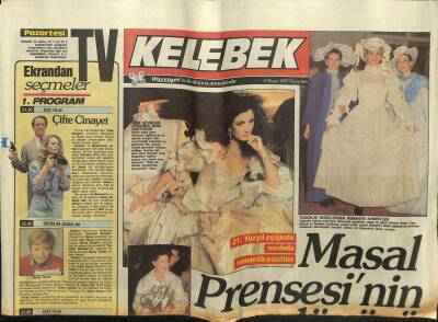 Hürriyet Gazetesi Kelebek Eki 6 Nisan 1987 - Masal Prensesinin Dönüşü GZ63559 - 2