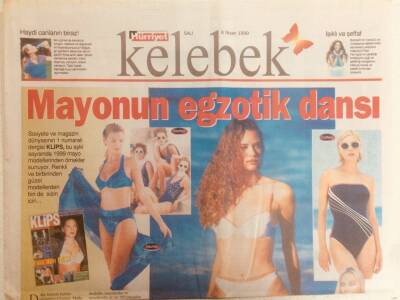 Hürriyet Gazetesi Kelebek Eki 6 Nisan 1999 - Mayonun Egzotik Dansı GZ38980 - 1