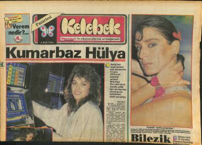 Hürriyet Gazetesi Kelebek Eki 6 Ocak 1986 - Kumarbaz Hülya Avşar - Yıldız Kenter İle Haldun Dormenin İşbirliği GZ127829 - 1