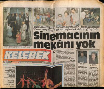 Hürriyet Gazetesi Kelebek Eki 6 Ocak 1989 - Sadık Deveci,Nevin Dal,Sinemanın Mekanı Yok GZ75664 - 1