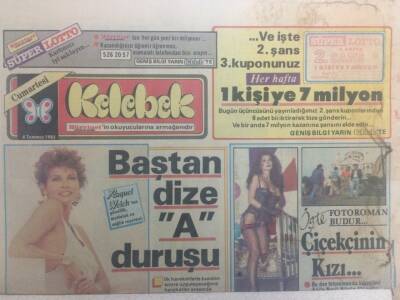 Hürriyet Gazetesi Kelebek Eki 6 Temmuz 1985 - Baştan Dize A Duruşu, Tarık Bey Artık İş Başında GZ32838 - 1