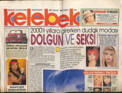 Hürriyet Gazetesi Kelebek Eki 6 Temmuz 1990 - 2000lere Girerken Dudak Modası GZ63397 - 2