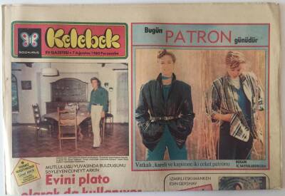 Hürriyet Gazetesi Kelebek Eki 7 Ağustos 1980 - Mutluluğu Yuvasında Bulduğunu Söyleyen Cüneyt Arkın Evini Plato Olarak da Kullanıyor GZ22459 - 1