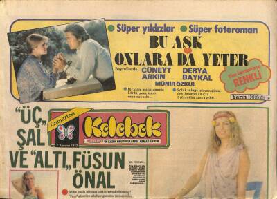 Hürriyet Gazetesi Kelebek Eki 7 Ağustos 1982 - Üç Şal Ve Altı Füsun Önal GZ90325 - 1