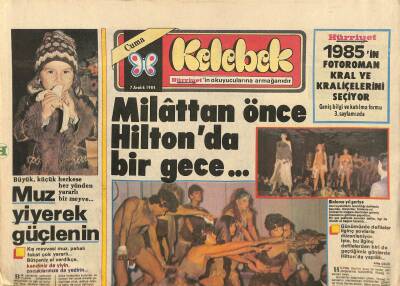 Hürriyet Gazetesi Kelebek Eki 7 Aralık 1984 - Mehmet Ali Erbilin İkinci Evliliği GZ115017 - 1