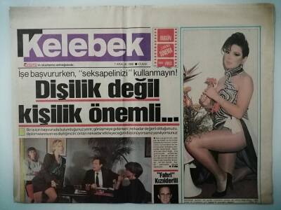 Hürriyet Gazetesi Kelebek Eki 7 Aralık 1990 Bir Başka Gecede Bambaşka Bir Sezen Aksu-GZ14968 - 1