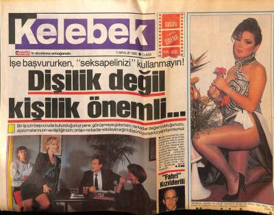 Hürriyet Gazetesi Kelebek Eki 7 Aralık 1990 - Neşe Aksoy,Her Yol Ankara GZ75721 - 1