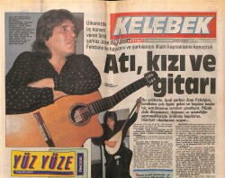 Hürriyet Gazetesi Kelebek Eki 7 Eylül 1989 - Atı Kızı Ve Gitarı,Jose Feliciano GZ63486 - 1