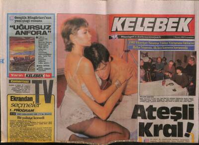 Hürriyet Gazetesi Kelebek Eki 7 Kasım 1987 - Harika Avcı - Cihan Ünal FotoromanReha Yeprem Hülya Avşar,Ateşli Kral GZ63627 - 2
