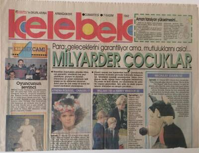 Hürriyet Gazetesi Kelebek Eki 7 Kasım 1999 - Milyarder Çocuklar Wıllıam Ve Harry Wındsor ... GZ26189 - 1