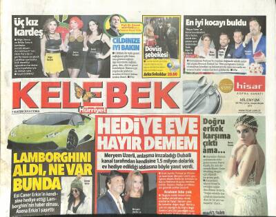 Hürriyet Gazetesi Kelebek Eki 7 Kasım 2014 - Türk Sinemasında Makyajın Yolculuğu - Hülya Avşardan Yırtık Tişörtler GZ125471 - 1