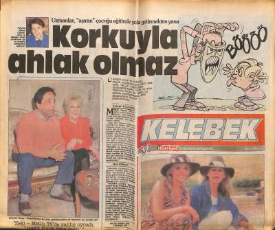 Hürriyet Gazetesi Kelebek Eki 7 Mart 1989 - Gazanfer Ustadan Kahkaha Notu GZ113703 - 1