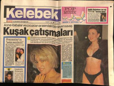 Hürriyet Gazetesi Kelebek Eki 7 Mart 1991 - Şebnem Dönmez Amerikalıları Büyüleyecek GZ75765 - 1