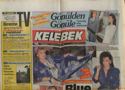 Hürriyet Gazetesi Kelebek Eki 7 Mayıs 1987 - Perihan Savaşın Taşlı Elbisesi GZ61892 - 2