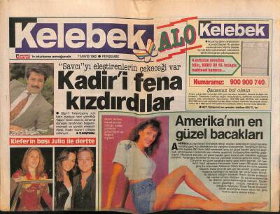 Hürriyet Gazetesi Kelebek Eki 7 Mayıs 1992 - Kadir İnanırı Fena Kızdırdılar GZ63919 - 2
