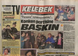 Hürriyet Gazetesi Kelebek Eki 7 Nisan 1987 - Konken Partisine Baskın GZ63558 - 2