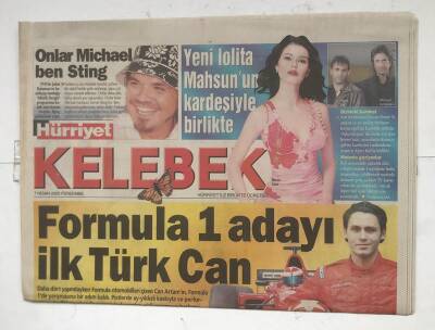 Hürriyet Gazetesi Kelebek Eki 7 Nisan 2005 - Formula 1 Adayı İlk Türk Can GZ8268 - 1