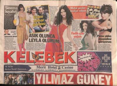 Hürriyet Gazetesi Kelebek Eki 7 Nisan 2009 - Mahsun Kırmızıgül Yılmaz Güney İddiam Yok GZ116771 - 1