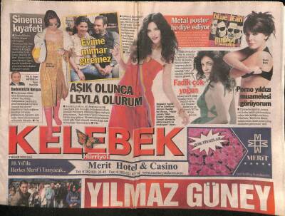 Hürriyet Gazetesi Kelebek Eki 7 Nisan 2009 - Pelin Batu Porno Yıldızı Muamelesi Görüyorum GZ116770 - 1