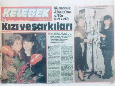 Hürriyet Gazetesi Kelebek Eki 7 Ocak 1988 - Muazzez Abacı,Kızı Ve Şarkıları GZ41775 - 1
