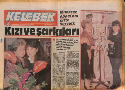 Hürriyet Gazetesi Kelebek Eki 7 Ocak 1988 - Muazzez Abacının Çifte Serveti Kızı ve Şarkıları GZ93930 - 1
