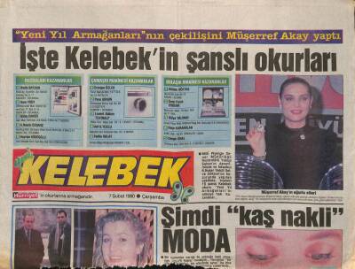 Hürriyet Gazetesi Kelebek Eki 7 Şubat 1990 - Prenses Diananın Kız Doğurma Formülü GZ114463 - 1