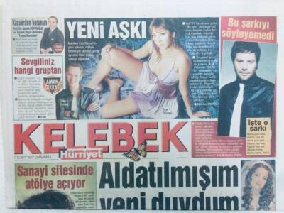 Hürriyet Gazetesi Kelebek Eki 7 Şubat 2007 - Alp Kırşan,Aldatılmışım Yeni Duydum GZ40917 - 1