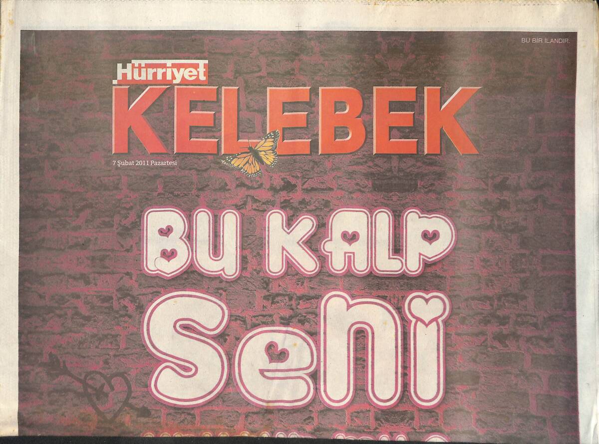 Hürriyet Gazetesi Kelebek Eki 7 Şubat 2011 - Tolgahan Sayışman Aşık - Ünlüler, Yemekteyiz'de - Tolgahan Sayışman : İhanete Tepkim Nasıl Olur Bilemem GZ135795 - 1