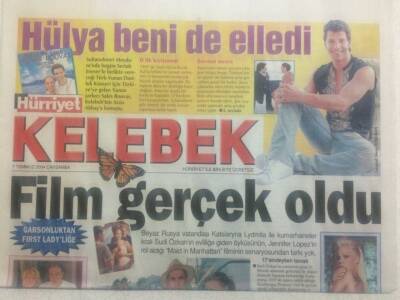Hürriyet Gazetesi Kelebek Eki 7 Temmuz 2004 - Sakis Rouvas,Hülya Avşar Beni de Elledi GZ38076 - 1