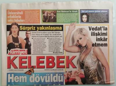 Hürriyet Gazetesi Kelebek Eki 7 Temmuz 2005 Tuğba Özay Neden Pişman -Seray Severin Yeni Aşkı -GZ37923 - 1