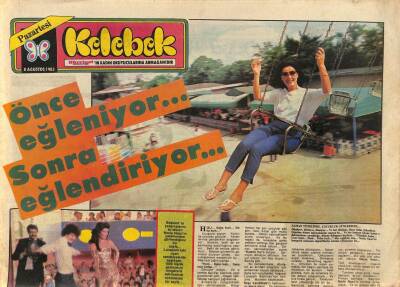 Hürriyet Gazetesi Kelebek Eki 8 Ağustos 1983 - Necla Nazır Önce Eğleniyor... Sonra Eğlendiriyor... GZ90313 - 1