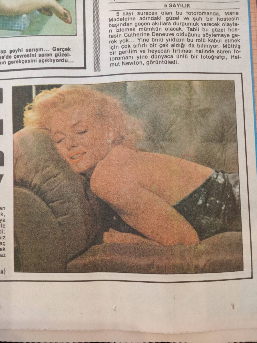 Hürriyet Gazetesi Kelebek Eki 8 Ağustos 1984 - Marilyn Monroe Babasını Bulamadan Öldü! Müjdat Gezen Perran Kutman Fotoroman GZ145843 - 2