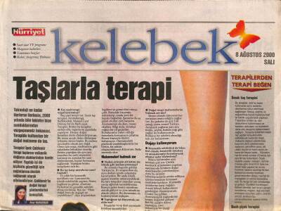 Hürriyet Gazetesi Kelebek Eki 8 Ağustos 2000 - Taşlarla Terapi GZ76505 - 1