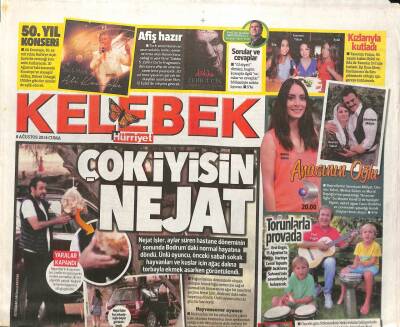 Hürriyet Gazetesi Kelebek Eki 8 Ağustos 2014 - Pınar Altuğ Fotoroman Olmuşum - Açılış Daveti GZ95497 - 1