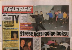 Hürriyet Gazetesi Kelebek Eki 8 Aralık 1987 - Strese Karşı Gölge Boksu GZ63605 - 1