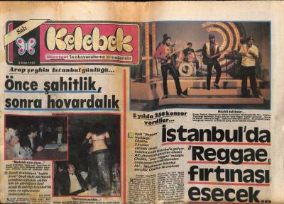 Hürriyet Gazetesi Kelebek Eki 8 Ekim 1985 - İstanbulda Reggae Fırtınası Esecek GZ63775 - 1