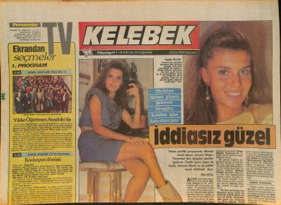 Hürriyet Gazetesi Kelebek Eki 8 Ekim 1987 - Mesut Mertcan Dedikodulara İsyan Ediyor GZ126235 - 1