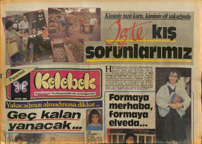 Hürriyet Gazetesi Kelebek Eki 8 Eylül 1986 - Cam Ardında Canlı Bebekler * Nilüfer Ve Cavidan Bayrı GZ127918 - 1