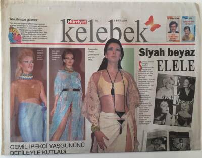 Hürriyet Gazetesi Kelebek Eki 8 Eylül 1998 - Cemil İpekçi Yaş Günününü Defileyle Kutladı Rengarenk Bir 50. Yıl GZ18021 - 1