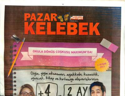Hürriyet Gazetesi Kelebek Eki 8 Eylül 2013 - Meltem Cumbul Muhteşem Yüzyıl Kadrosuna Katıldı GZ107244 - 1