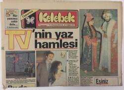 Hürriyet Gazetesi Kelebek Eki 8 Haziran 1985 - Sevilen İkili Kadir İnanır , Türkan Şoray Yaz Döneminde İzleyeceğimiz Filimi Devlerin Aşkı GZ16822 - 2